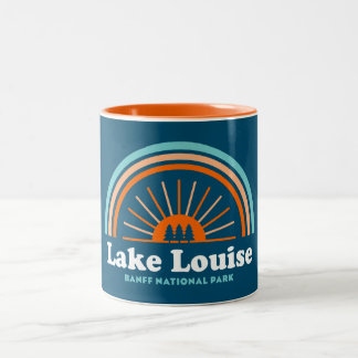 Lake Louise Banff National Park Rainbow Two-Tone Coffee Mug