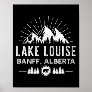 Lake Louise California - Mountain Hiking Canoeing Poster