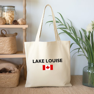 Lake Louise Canada Canadian Flag Light-Colour Tote Bag