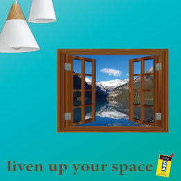 Lake Louise Canada 🍁 Fake Window Frame  Poster