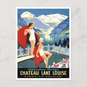 Lake Louise Canada vintage travel postcard