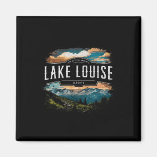 Lake Louise Mountains Alberta Hiking Outdoors Vint Magnet