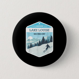 Lake louise ski resort canada snowboarding skiing  6 cm round badge