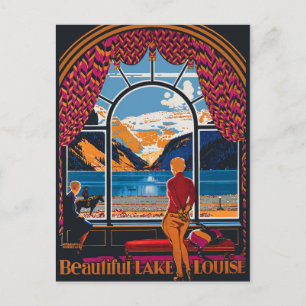 Lake Louise, view from the window, Canada Postcard