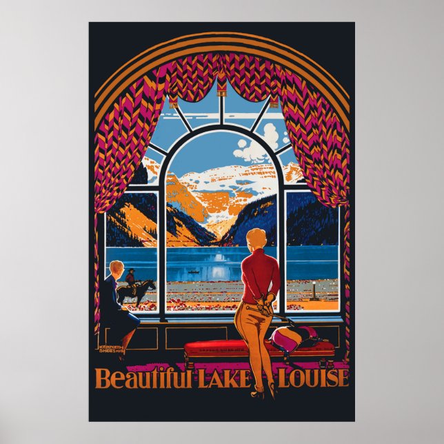 Lake Louise, view from the window, Canada Poster (Front)