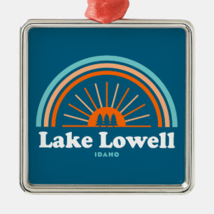 Lake Lowell Idaho Rainbow Metal Ornament