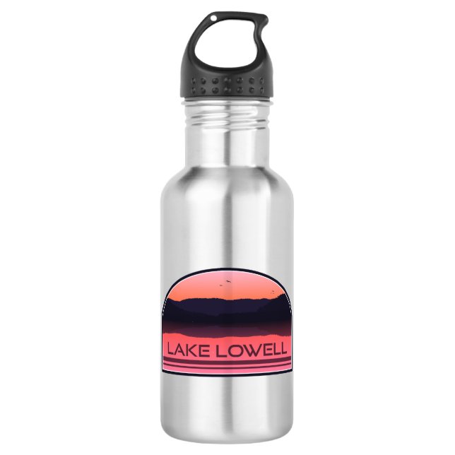 Lake Lowell Idaho Red Sunrise 532 Ml Water Bottle (Front)
