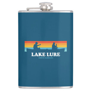 Lake Lure North Carolina Canoe Hip Flask