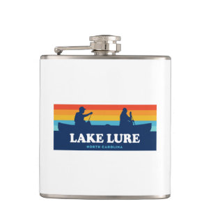 Lake Lure North Carolina Canoe Hip Flask