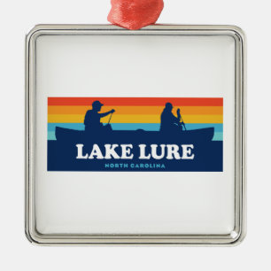 Lake Lure North Carolina Canoe Metal Ornament