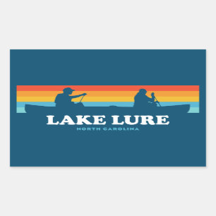 Lake Lure North Carolina Canoe Rectangular Sticker