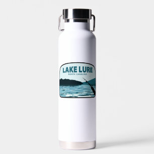 Lake Lure North Carolina Fishing Rod Water Bottle