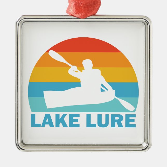 Lake Lure North Carolina Kayak Metal Ornament (Front)
