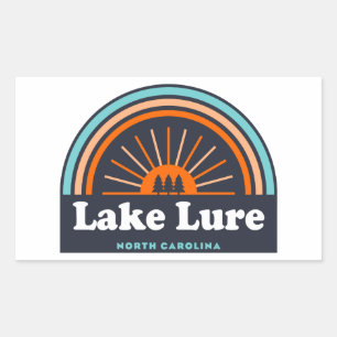 Lake Lure North Carolina Rainbow Rectangular Sticker