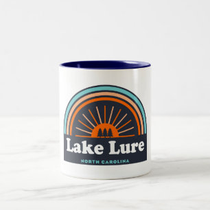 Lake Lure North Carolina Rainbow Two-Tone Coffee Mug