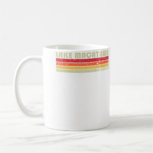 Lake Macatawa Michigan Funny Fishing Camping Summe Coffee Mug
