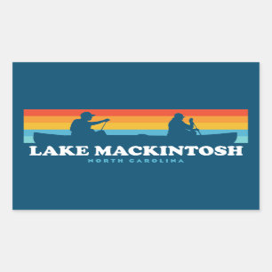Lake Mackintosh North Carolina Canoe Rectangular Sticker