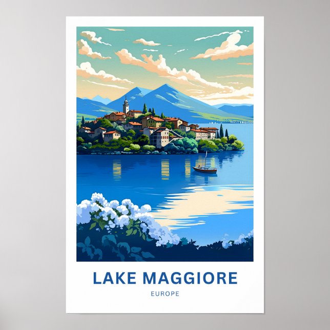 Lake Maggiore Europe Travel Print (Front)