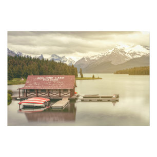 Lake Maligne Boathouse Photo Print