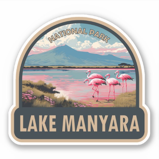 Lake Manyara National Park Tanzania Travel Vintage (Front)