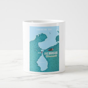 Lake Maracaibo, Venezuela map navigation. Large Coffee Mug
