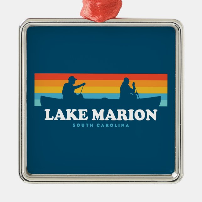 Lake Marion South Carolina Canoe Metal Ornament (Front)