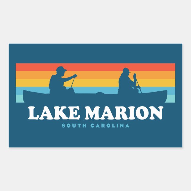 Lake Marion South Carolina Canoe Rectangular Sticker (Front)