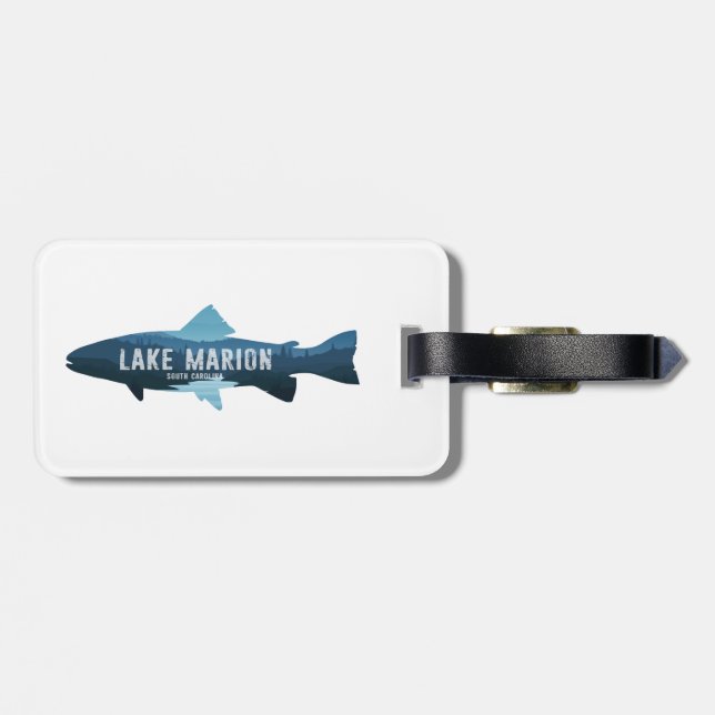 Lake Marion South Carolina Fish Luggage Tag (Back Horizontal)