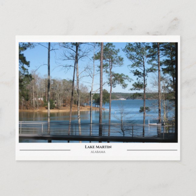 Lake Martin Alabama Postcard (Front)
