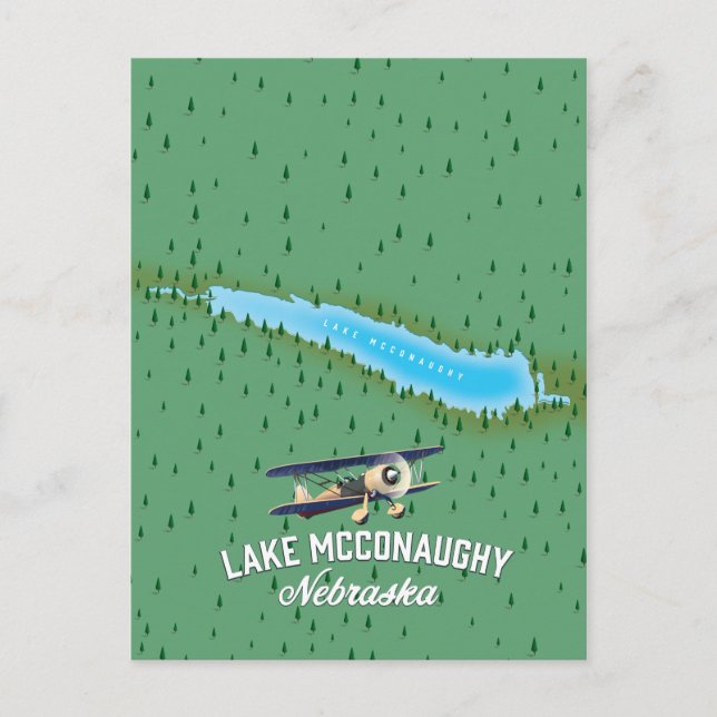 Lake McConaughy Nebraska travel poster Postcard (Front)