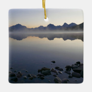 Lake McDonald at Sunrise II Ceramic Ornament