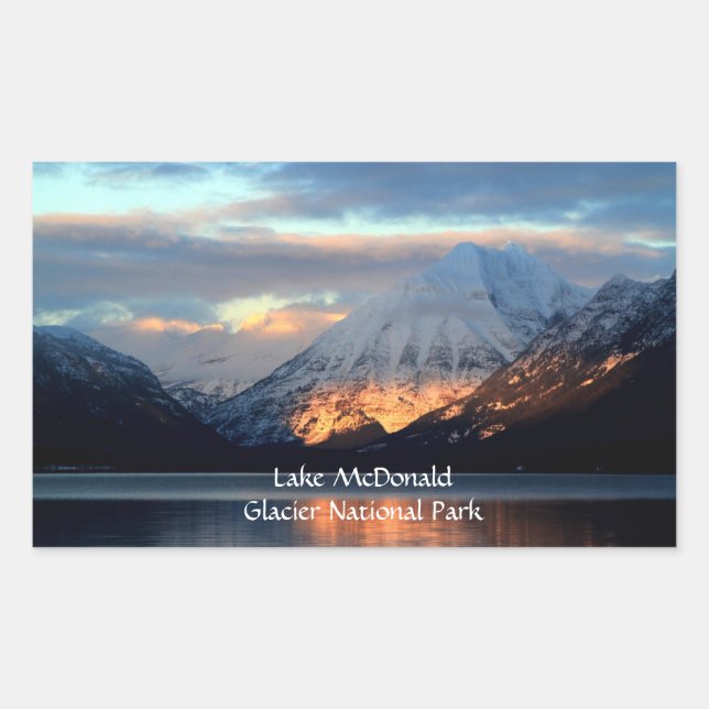 Lake McDonald, Glacier National Park, Rectangular Sticker (Front)