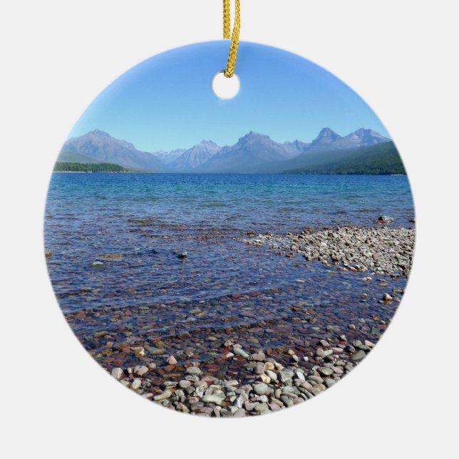 Lake McDonald II Ceramic Ornament (Front)