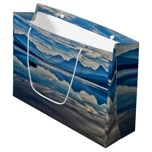 Lake McDonald Large Gift Bag (Front Angled)