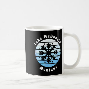 Lake mcdonald montana snowflake christmas winter coffee mug