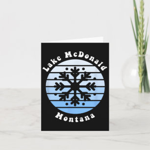 Lake Mcdonald Montana Snowflake Christmas Winter S Card