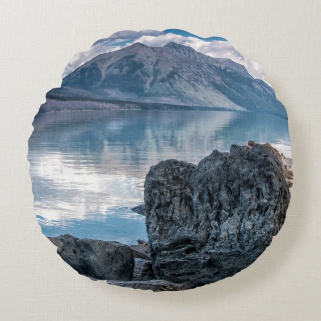 Lake McDonald Round Cushion (Front)