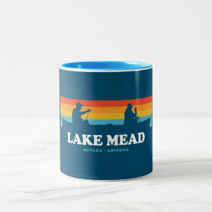 Lake Mead Nevada Arizona Canoe Two-Tone Coffee Mug