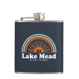 Lake Mead Nevada Arizona Rainbow Hip Flask