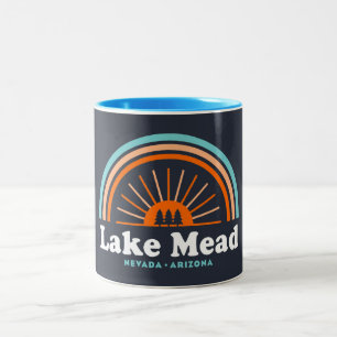 Lake Mead Nevada Arizona Rainbow Two-Tone Coffee Mug