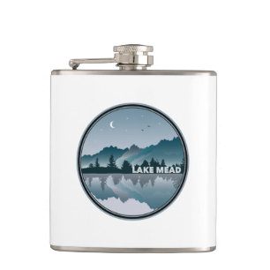 Lake Mead Nevada Arizona Reflection Hip Flask