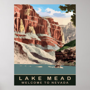 Lake Mead, Nevada, Travel Poster