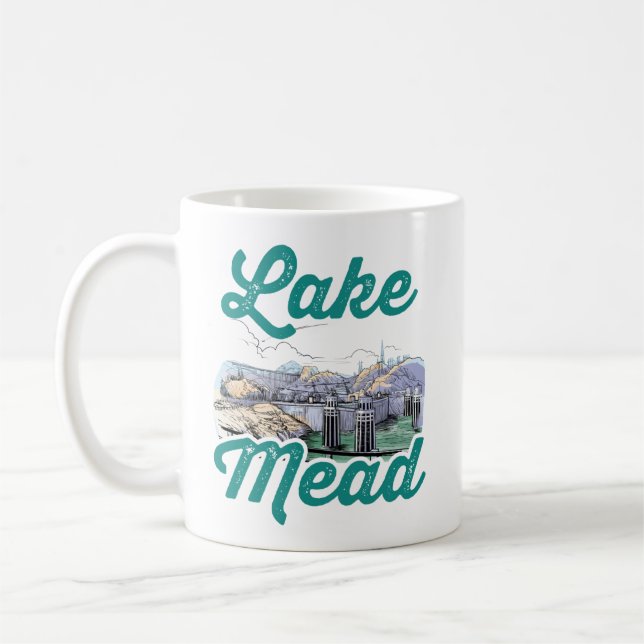 Lake Mead Souvenir Hoover Dam Coffee Mug (Left)