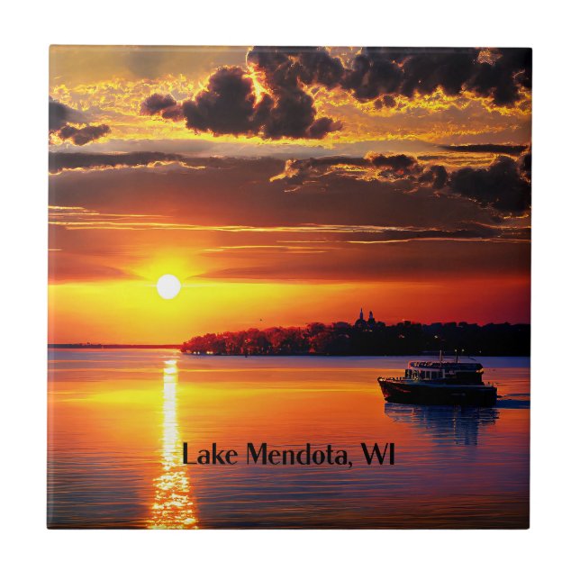 Lake Mendota, WI, Ceramic Tile (Front)