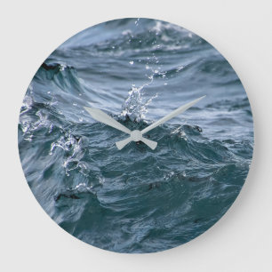 Lake Michigan Blue Water Large Clock
