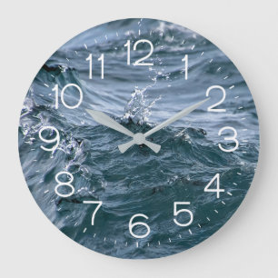 Lake Michigan Blue Water Large Clock