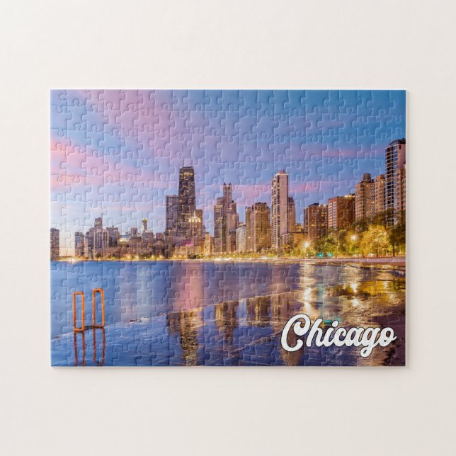 Lake Michigan, Chicago, Illinois, USA Jigsaw Puzzle (Horizontal)
