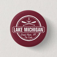 Lake Michigan, custom town, name, anchor, paddles