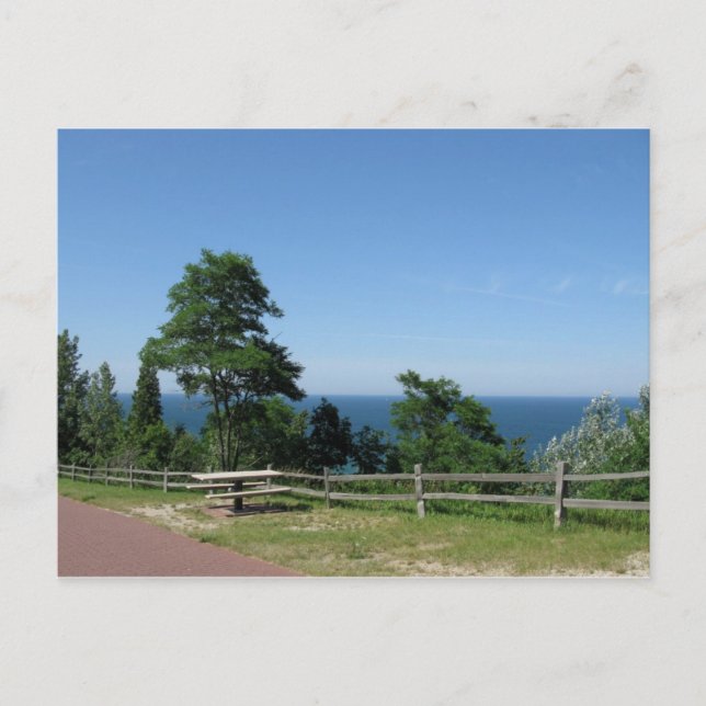 Lake Michigan from Arcadia MI Postcard (Front)