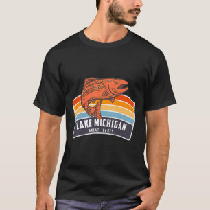 Lake Michigan Great Lakes Salmon Fishing T-Shirt